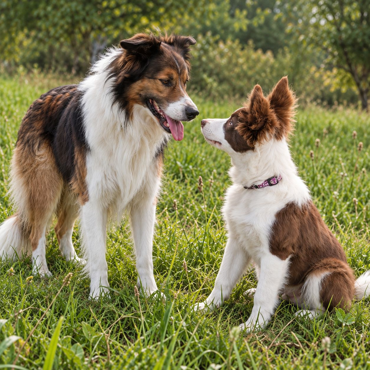Border Collies zusammen: Lion und Maya