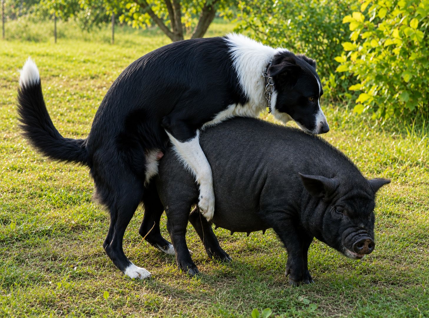 Marlin begegnet neugierig einem Hängebauchschwein